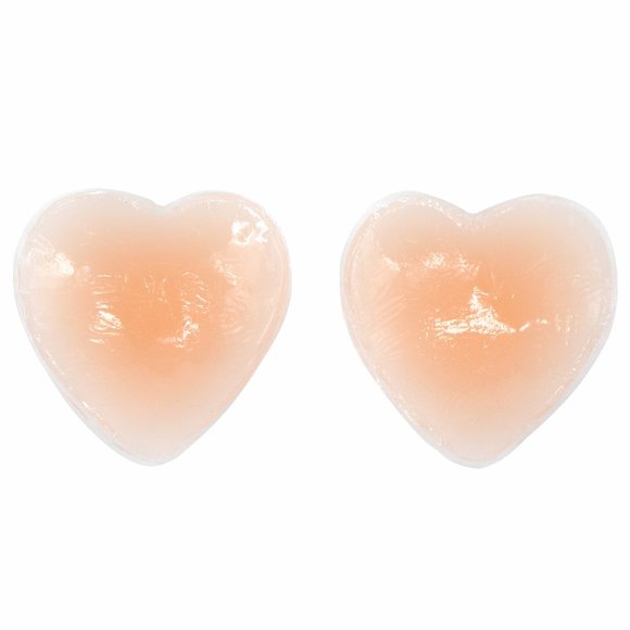 Silicone Heart Shaped Nipple Covers Nude - Picture 2 of 7